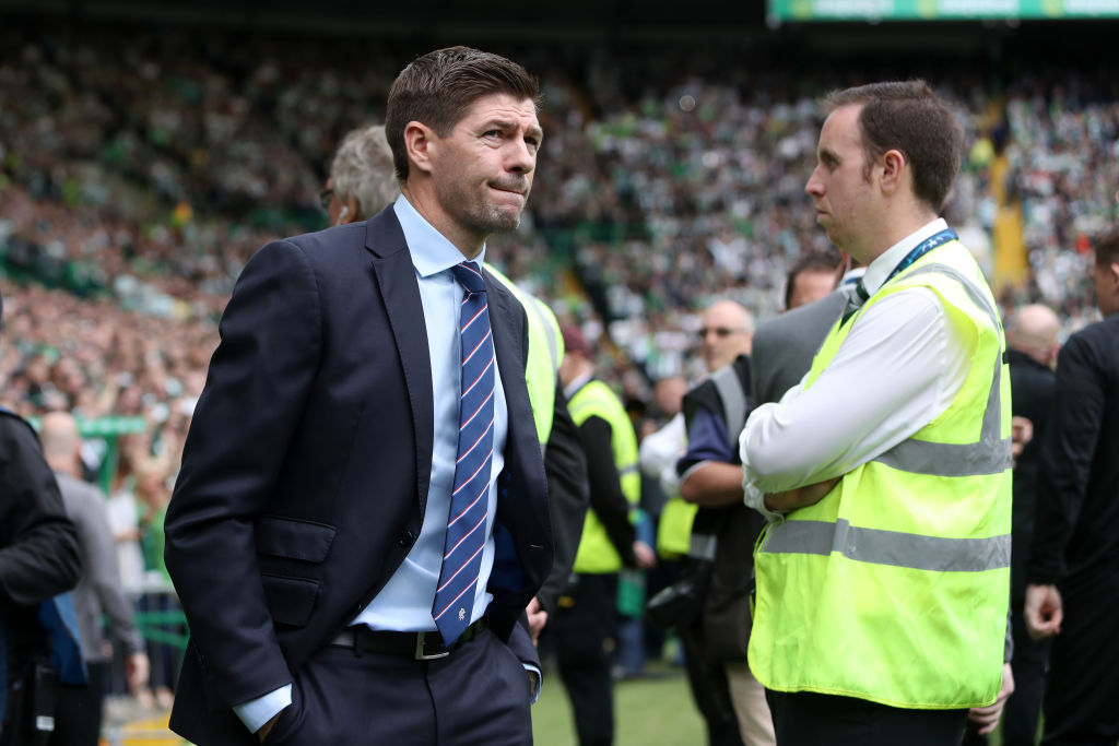  during the Scottish Premier League match between Celtic and Rangers at Celtic Park Stadium on September 2, 2018 in Glasgow, Scotland.
