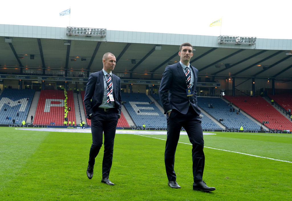  during the Scottish Cup Semi Final match between Rangers and Celtic at Hampden Park on April 15, 2018 in Glasgow, Scotland.