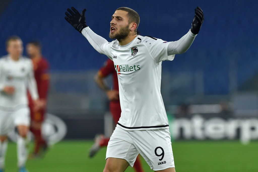 Wolfsberger football player Shon Weissman during the match Roma-Wolfsberger in the Olimpic stadium. Rome (Italy), December 12th, 2019