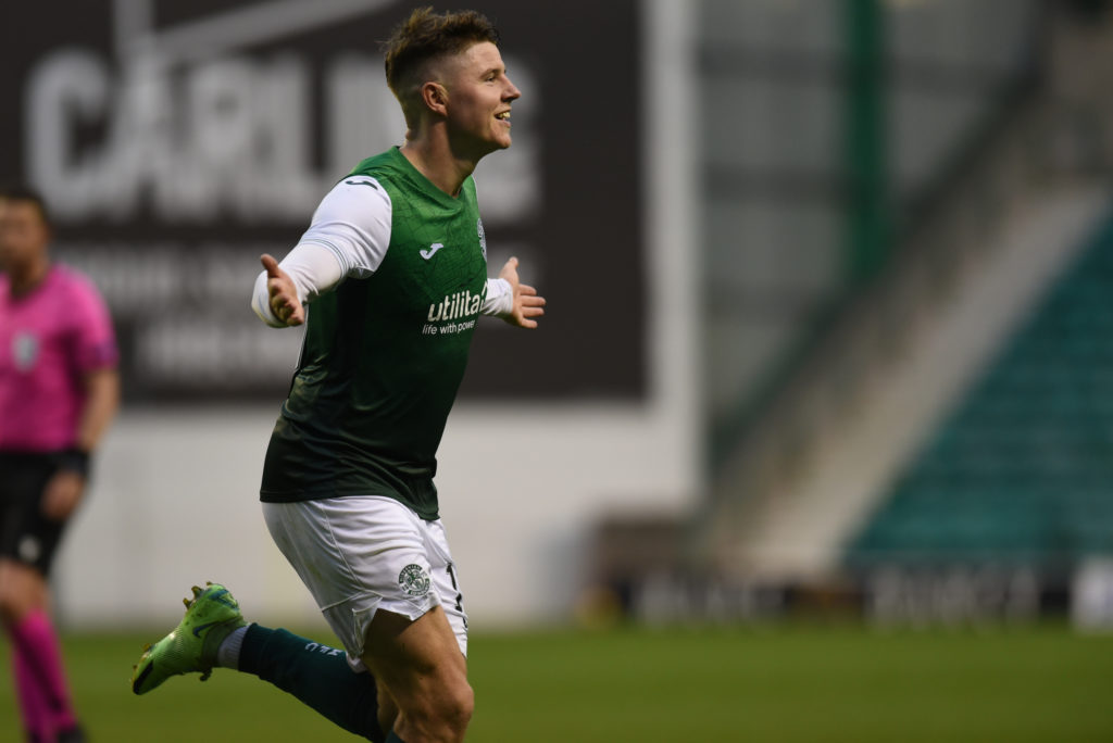 Kevin Nisbet Hibernian v Santa Coloma - UEFA Conference League Second Qualifying Round: First Leg