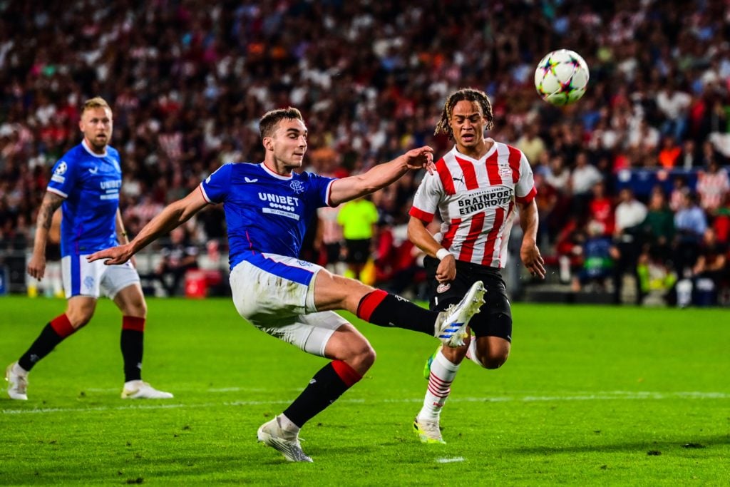 TOPSHOT-FBL-NED-UEFA-C1-PSV EINDHOVEN-RANGERS FC