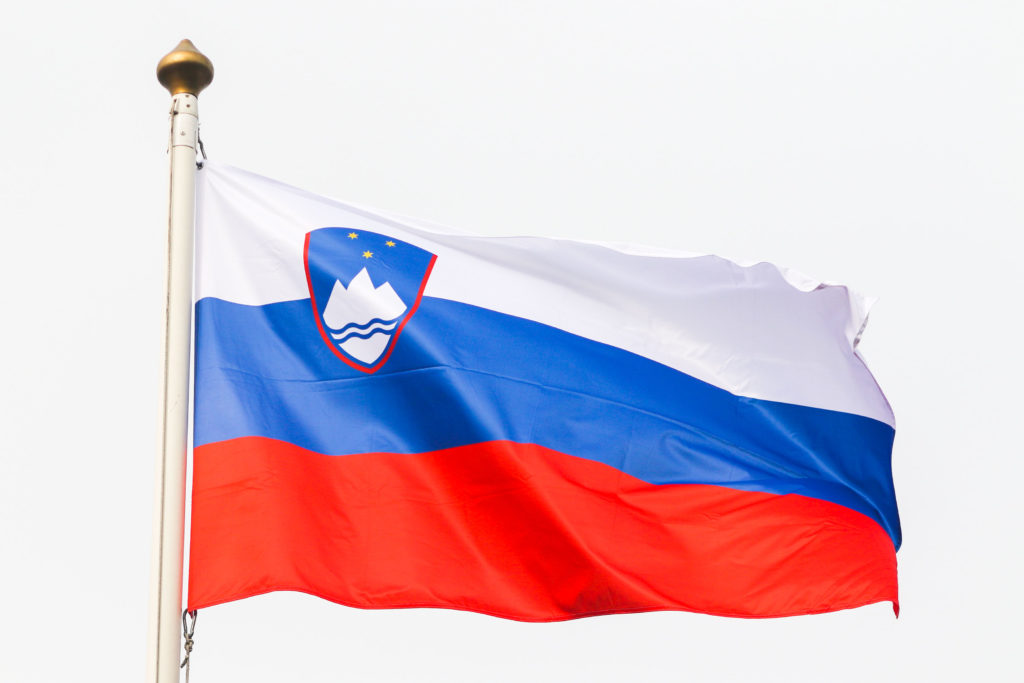 The flag of Slovenia seen in the gallery of flags of the