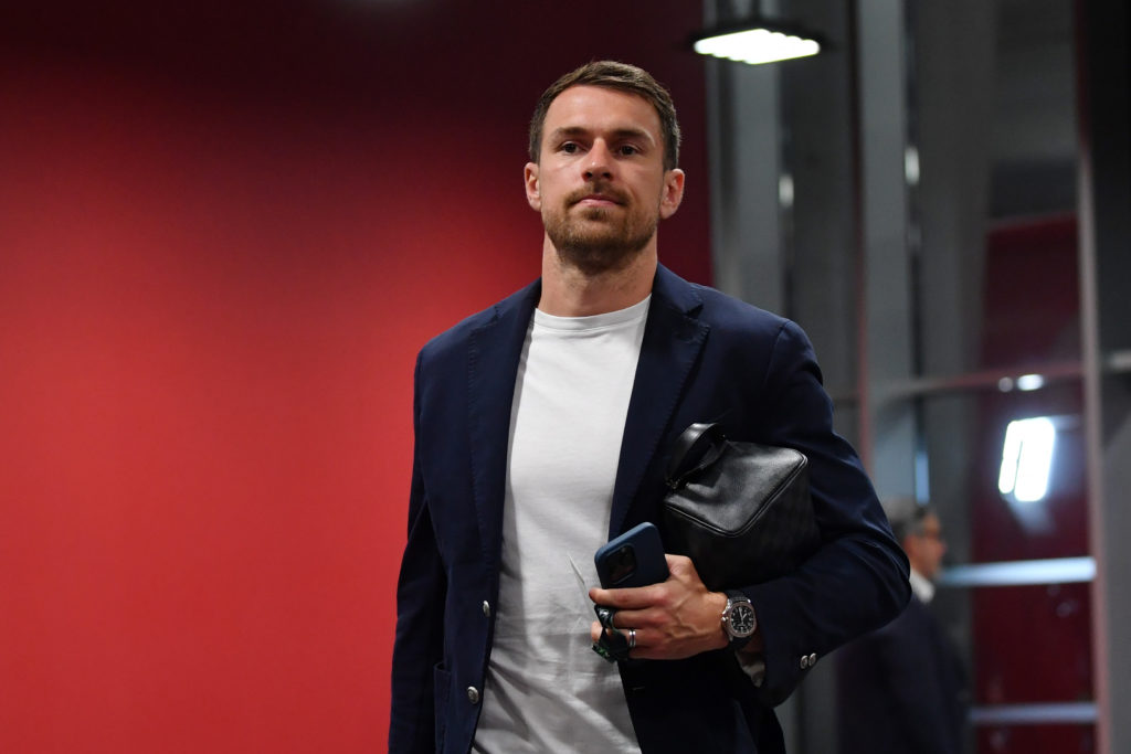 Aaron Ramsey ahead of a match.