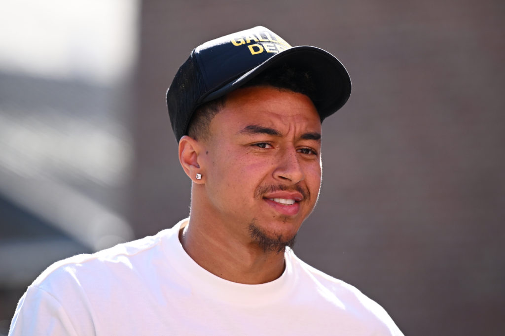 Jesse Lingard ahead of a Premier League game.