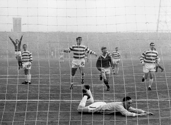 Celtic v Rangers match at Celtic Park Circa 1965.