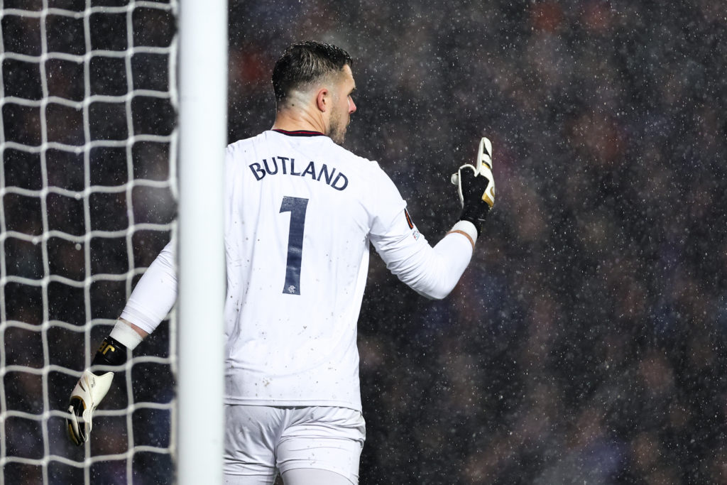 Jack Butland during Rangers FC v SL Benfica: Round of 16 Second Leg - UEFA Europa League 2023/24