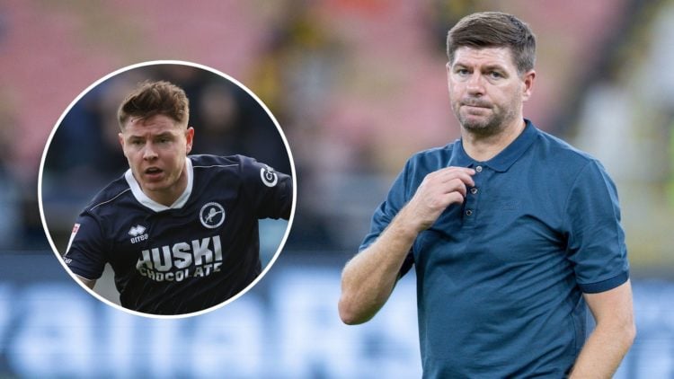Steven Gerrard head coach of Al Ettifaq looks on after the Saudi Pro League match. Inset, Kevin Nisbet.