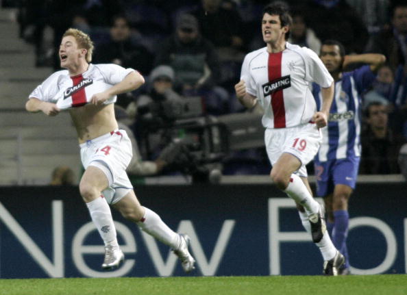 Rangers FC's player Ross McCormack (L) r