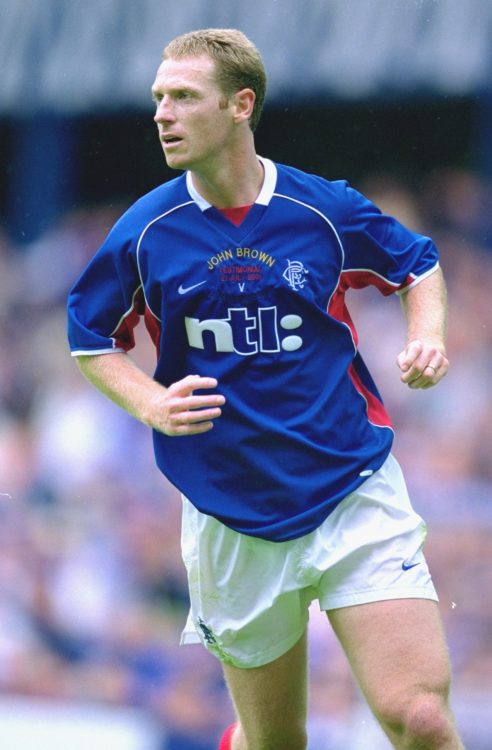21 Jul 2001:  Craig Moore of Rangers in action during John Brown Testimonial match against Anderlecht played at Ibrox, in Glasgow, Scotland. Anderl...