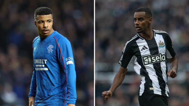 Split image of Hamza Igamane and Alexander Isak.