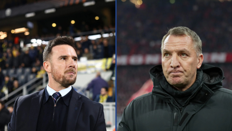 Split image of Rangers manager Barry Ferguson and Celtic manager Brendan Rodgers.