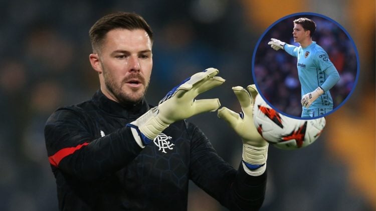 Image, Jack Butland of Rangers FC warms up prior to the UEFA Europa League 2024/25 Round of 16 First Leg match between Fenerbahce SK and Rangers FC...