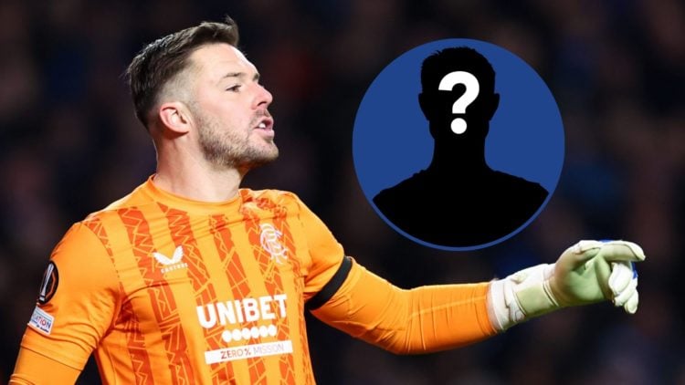 Jack Butland and a mystery man inset to right