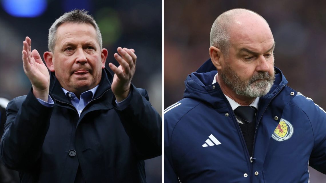 Split of Billy Dodds and Steve Clarke.