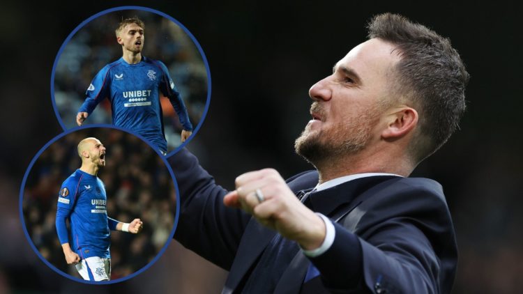Main image, Rangers interim head coach Barry Ferguson reacts at full time during the William Hill Premiership match between Celtic FC and Rangers F...