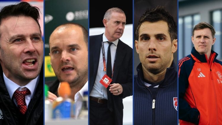 Split image Carlos Bocanegra, Stuart Webber, David Weir, Dougie Freedman and Darren Fletcher.