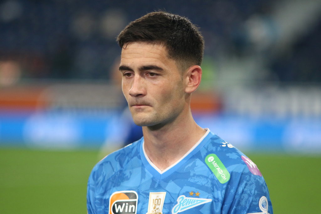Sasa Zdjelar (14) of Zenit seen in action during the Russian