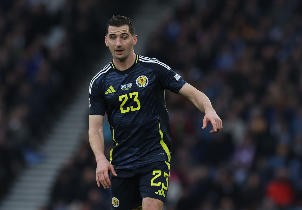 Kenny McLean in action for Scotland.