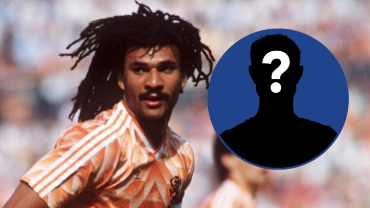 Ruud Gullit and mystery man inset to right