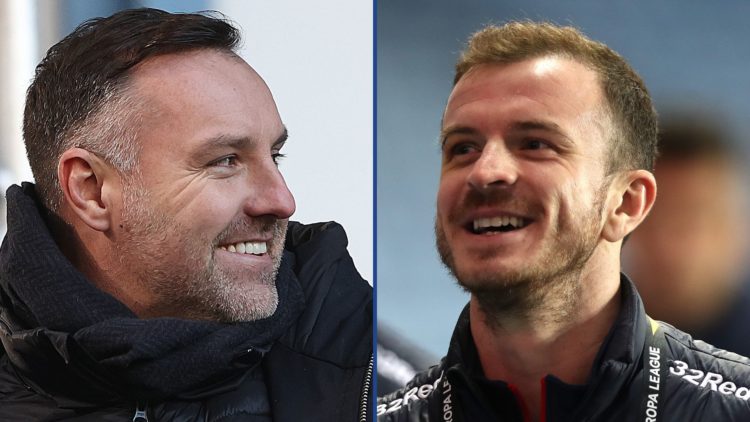 Left image, Ex Rangers player Kris Boyd is seen during the Ladbrokes Scottish Premiership match between Rangers and Celtic at Ibrox Stadium on Janu...