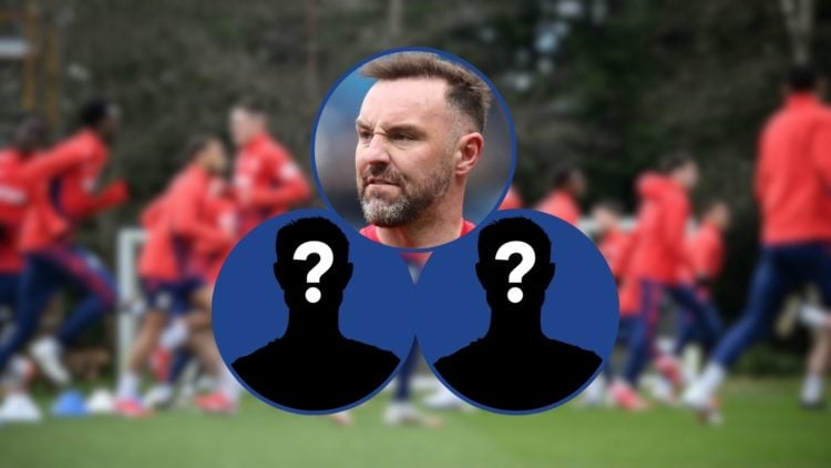 Kris Boyd top inset, two mystery men left and right inset and Rangers players in background