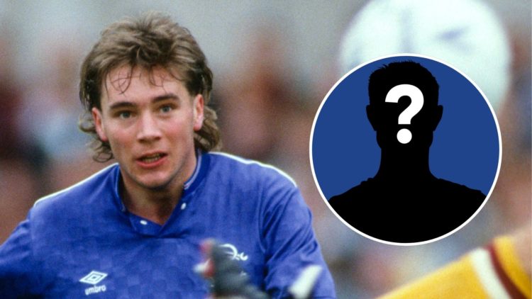 Ally McCoist of Rangers. Inset, a mystery player.
