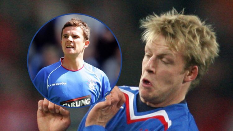 Steven Naismith on right with Barry Ferguson inset on left