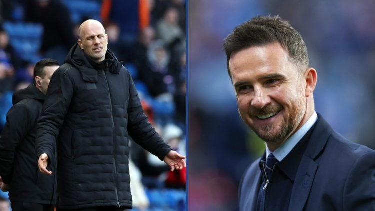 Split image of Barry Ferguson and Philippe Clement.