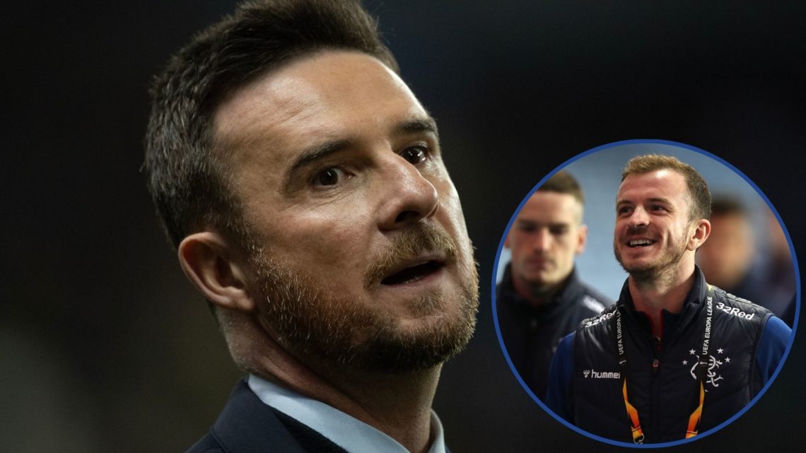 Barry Ferguson (L) with inset of Andy Halliday (R).