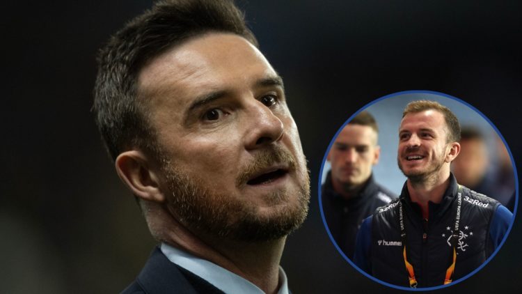 Barry Ferguson (L) with inset of Andy Halliday (R).