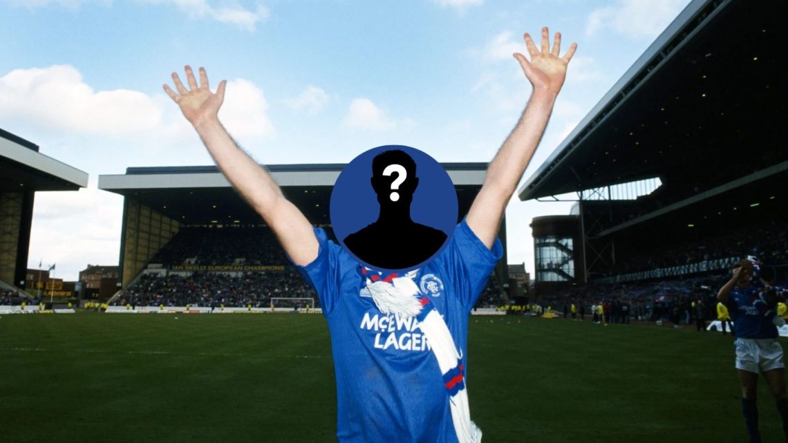 Image of Ally McCoist with mystery player inset on his head.