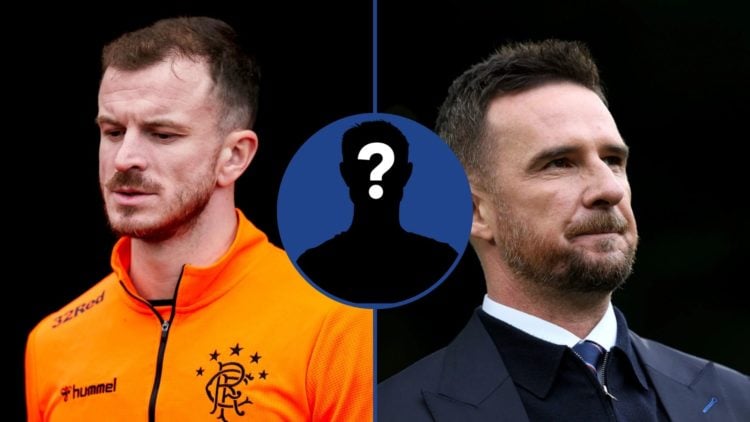 Split image of Barry Ferguson and Andy Halliday with mystery player inset.