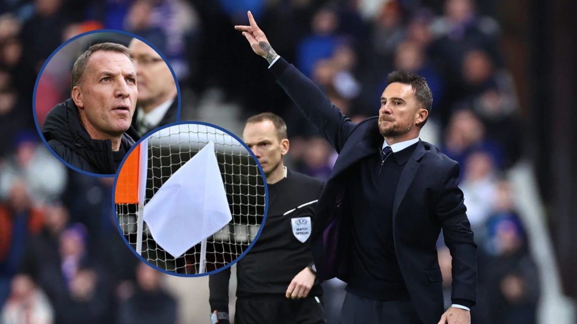 Image of Barry Ferguson with insets of a white flag and Brendan Rodgers.