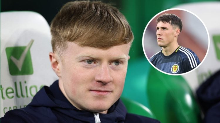 Lyall Cameron of Dundee FC looks on prior to the William Hill Premiership match between Celtic FC and Dundee FC at Celtic Park on February 05, 2025...