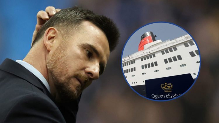 Barry Ferguson and QE2 inset to right