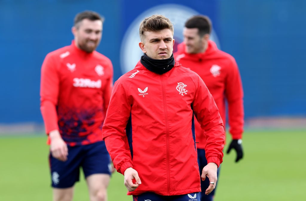Rangers FC Training Session And Press Conference - UEFA Europa League 2024/25 Round of 16 Second Leg