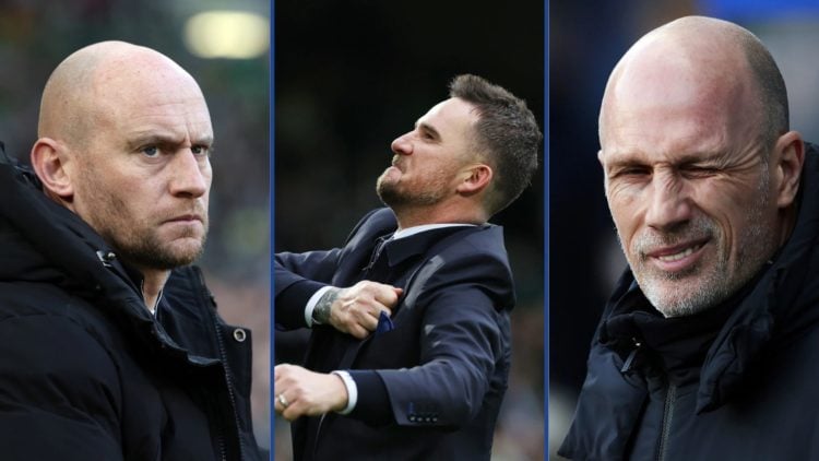 Split image of David Gray, Barry Ferguson and Philippe Clement.