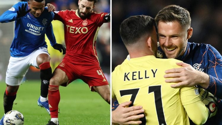 Split image of Oscar Cortes (L) with Jack Butland and Liam Kelly (R)