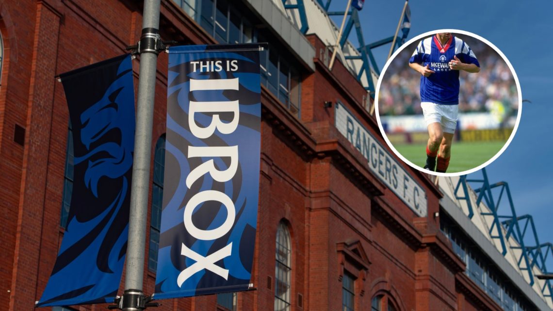 Image of Ibrox with inset (R) of Duncan Ferguson