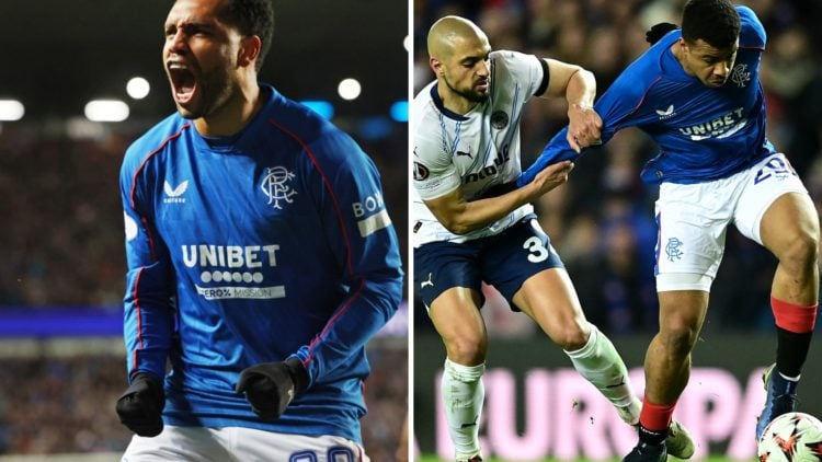 Split image of Rangers players (L) Danilo and Hamza Igamane (R)