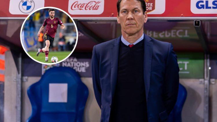 Image of Rudi Garcia with inset of Nicolas Raskin (L)