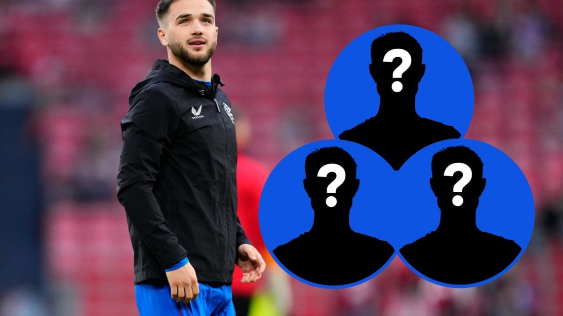 Nicolas Raskin warming up ahead of Rangers' Europa League quarter final clash with Athletic Club