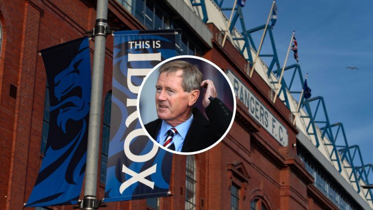Image of Ibrox with inset (R) of Dave King.