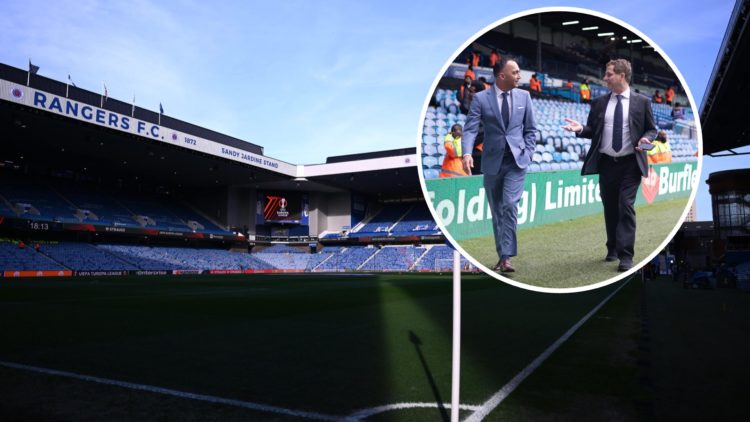 Image of Ibrox and inset (R) of Paraag Marathe.