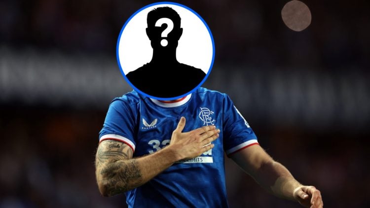 Obscured image of Scott Arfield whilst playing for Rangers.