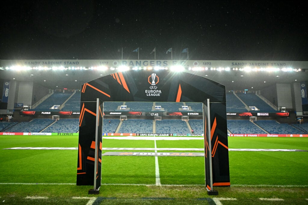 Ibrox ahead of a Europa League game.