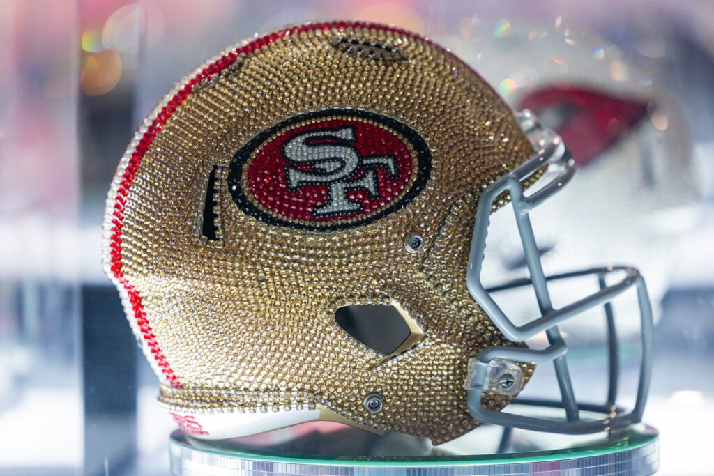 San Francisco 49ers helmet.