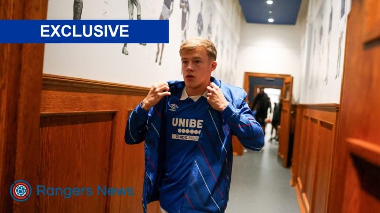Connor Barron walking in the corridor.