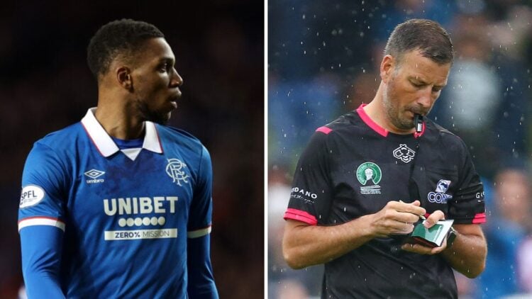 Dujon Sterling and Mark Clattenburg in two different frames