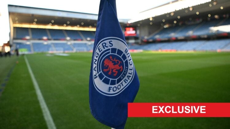 Corner flag at Ibrox.